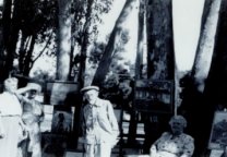 Alpine Artists Association in the 1950's in front of Alpine woman's Club